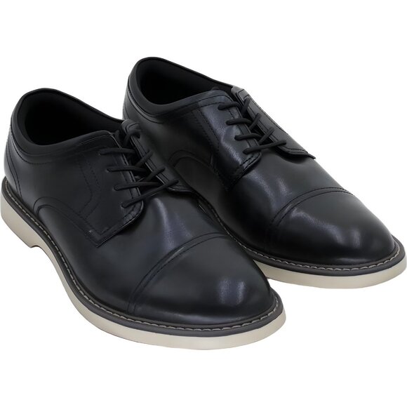 Alfani Theo Cap Toe Oxford Dress Shoes Black Smart Casual Lace-Up Men's US 10M - Picture 4 of 6